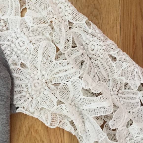 Romantic Sweater with White Lace Sleeves - Picture 3 of 7